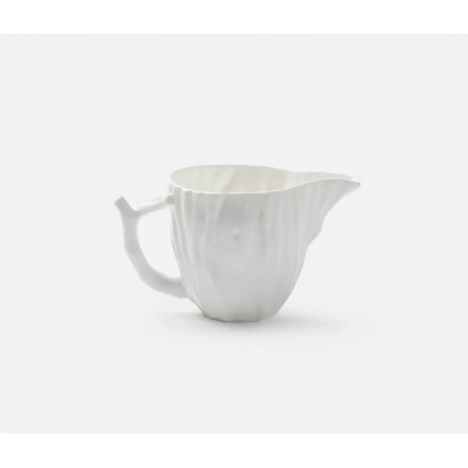 Willa White Faux Bois, Creamer, Porcelain
