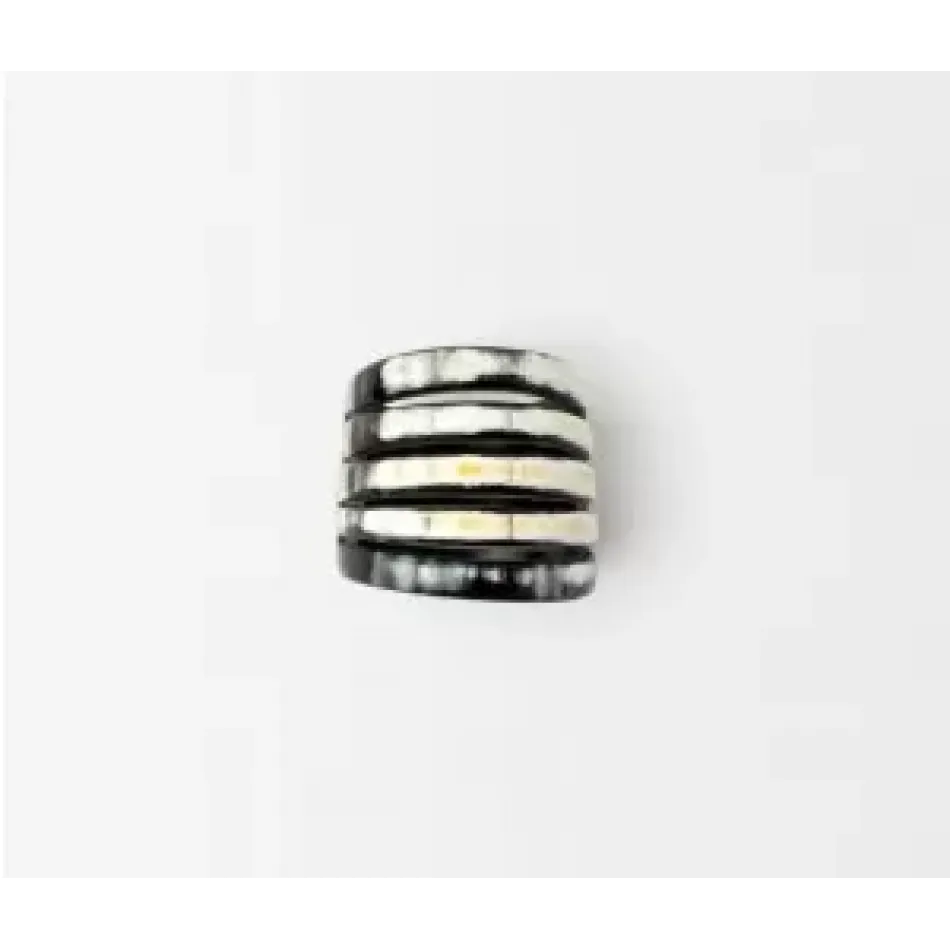 Azure Mixed Horn Napkin Ring, Boxed Set of 4