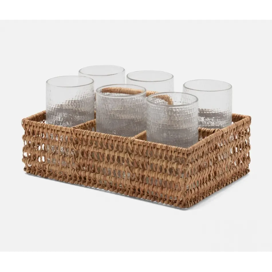 Carly Natural Glassware Holder Rattan