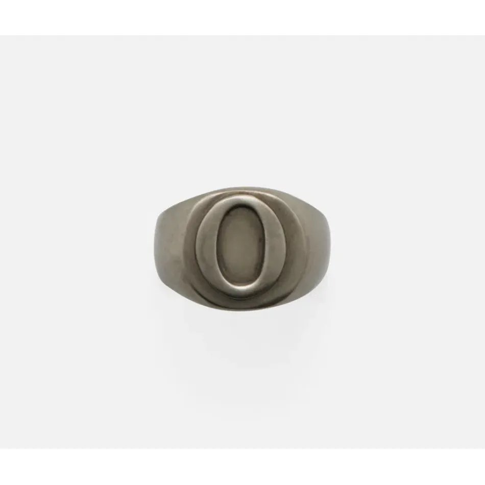 Clark Antique Pewter Napkin Ring Letter O