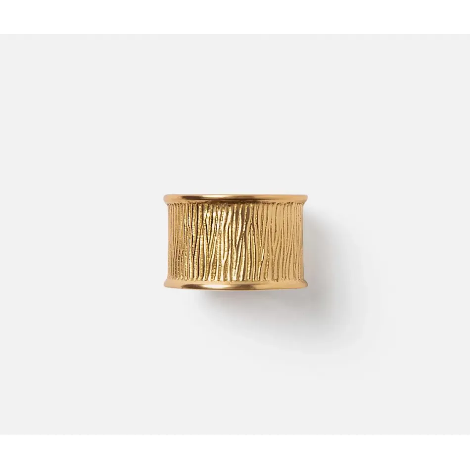 Ellery Gold, Napkin Ring, Brass, Boxed Set of 4