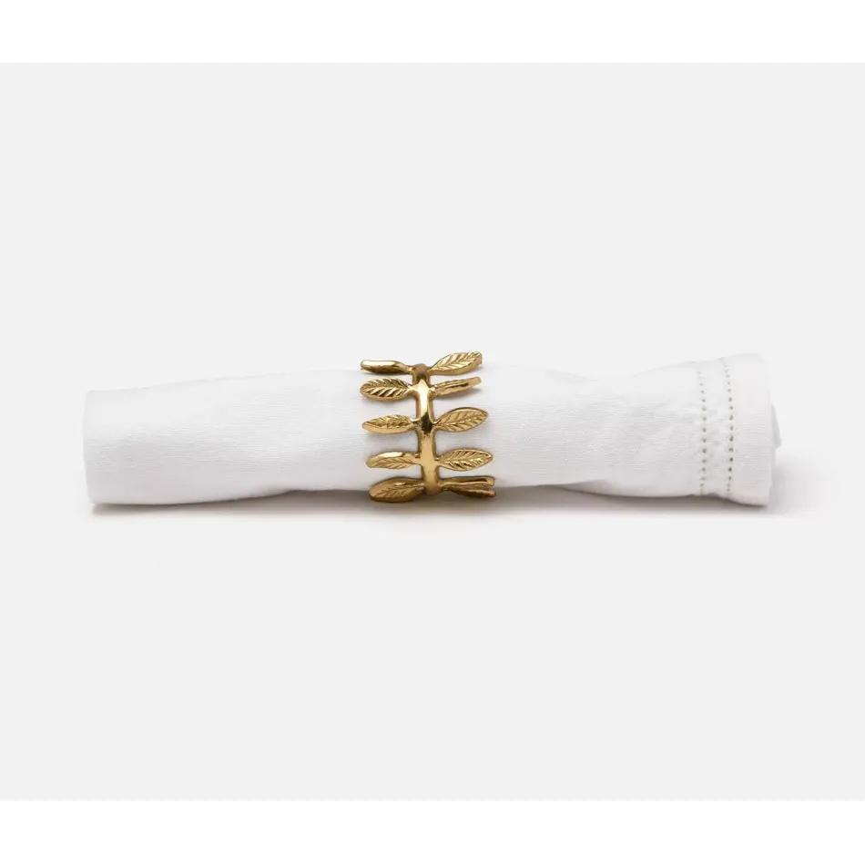 Emma Gold Napkin Ring Brass Boxed Set of 4