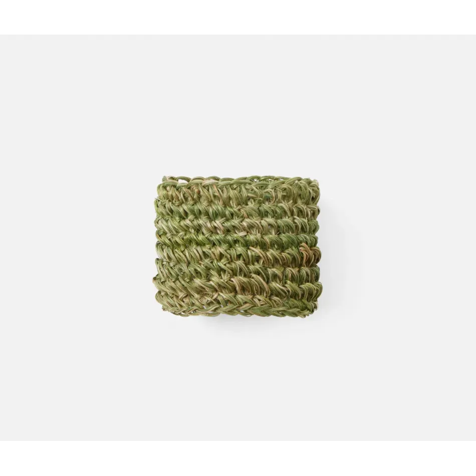 Emmy Green, Woven, Napkin Ring, Crochet, Boxed Set of 4
