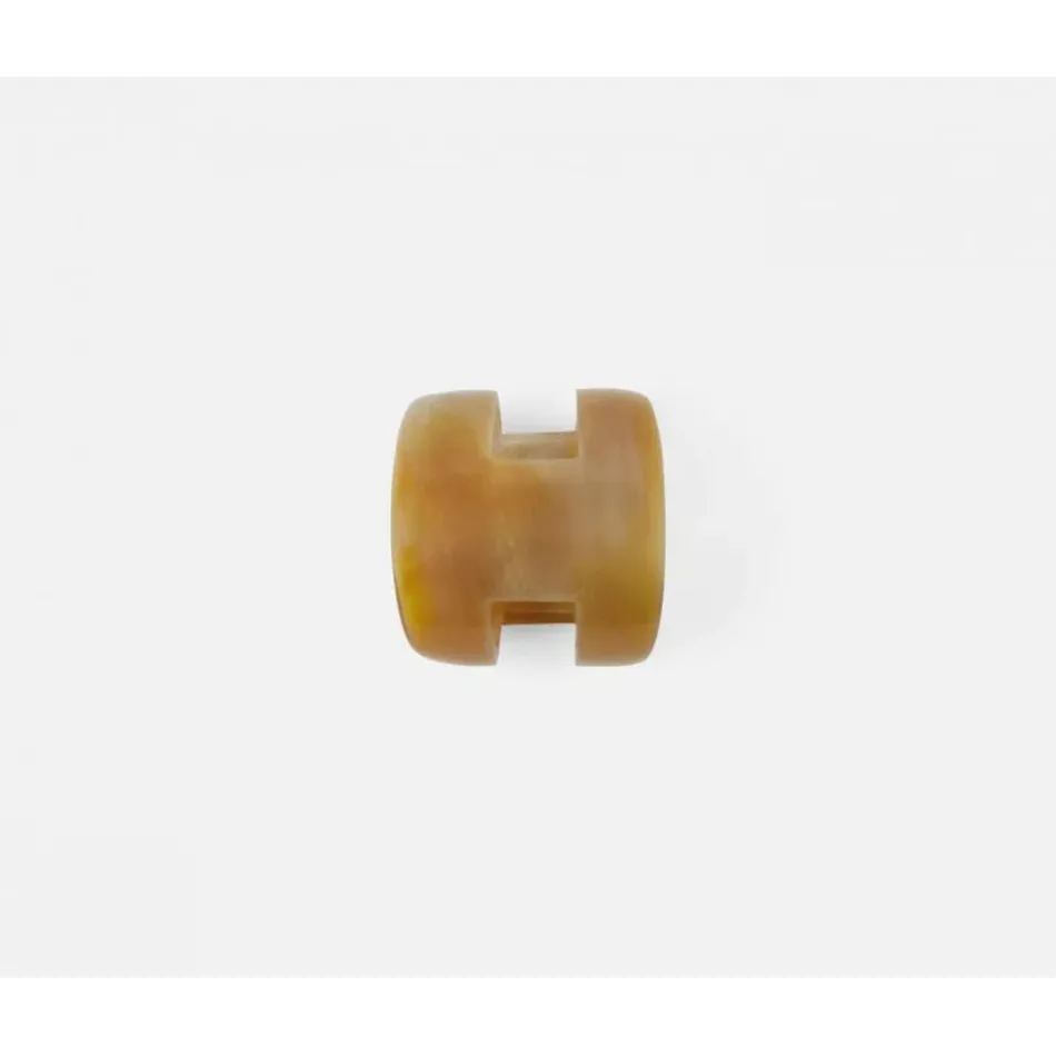 Luna Natural/White Horn Napkin Ring, Boxed Set of 4