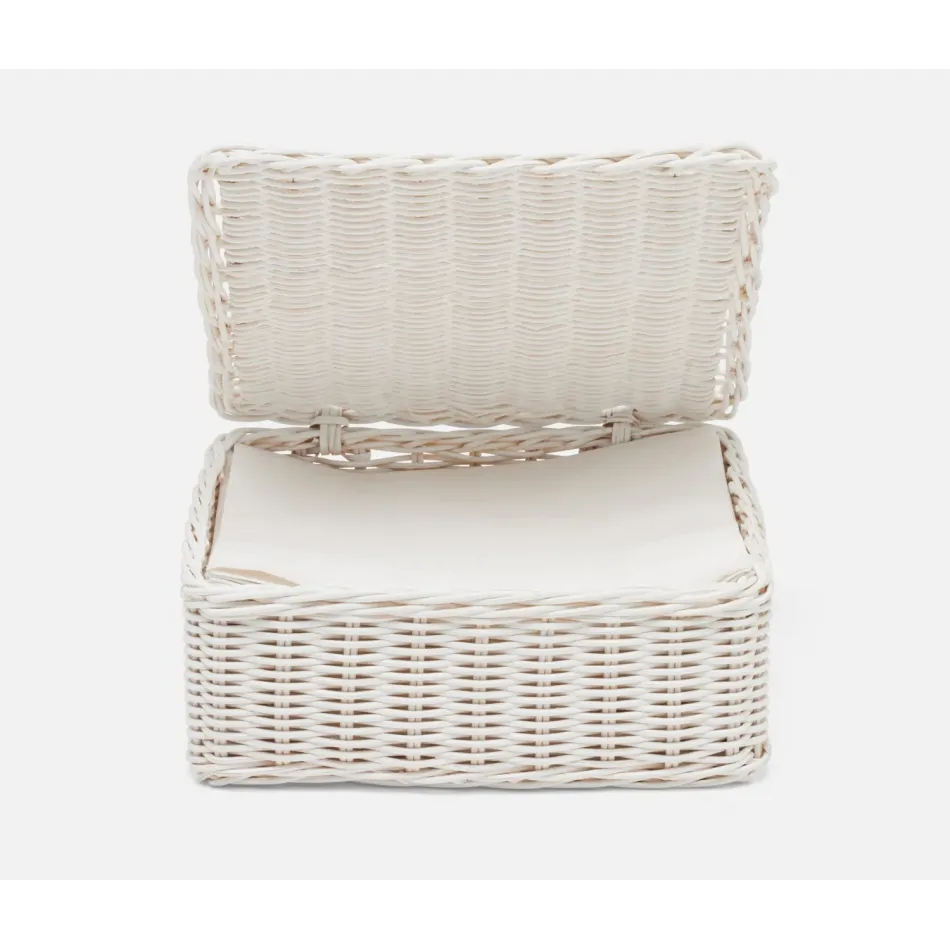 Micaela White, Luncheon Napkin Tray, Rattan