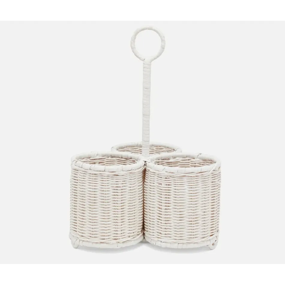 Micaela White, Wine Bottle Holder, Rattan