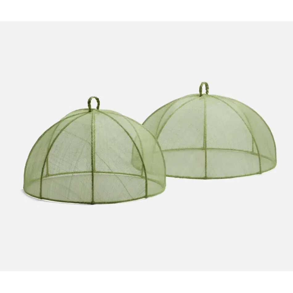 Rachel Pale Green, Food Cover, Round, Sinamay, Set of 2