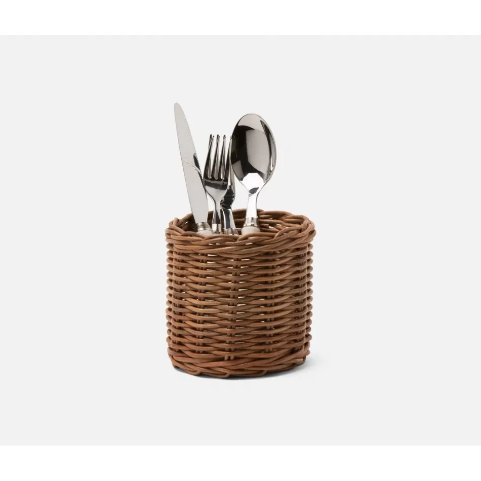 Sag Honey Rattan Utensil Holder, Pack of 2