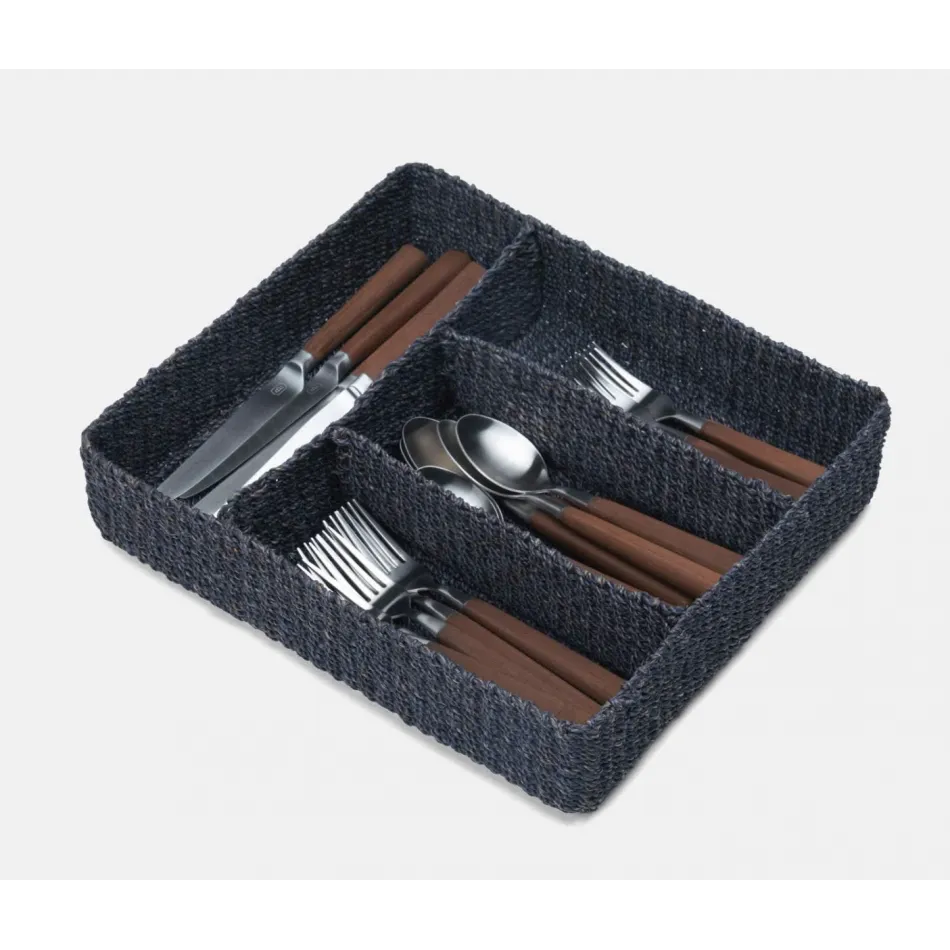 Voru Navy Flatware Holder Abaca Fiber