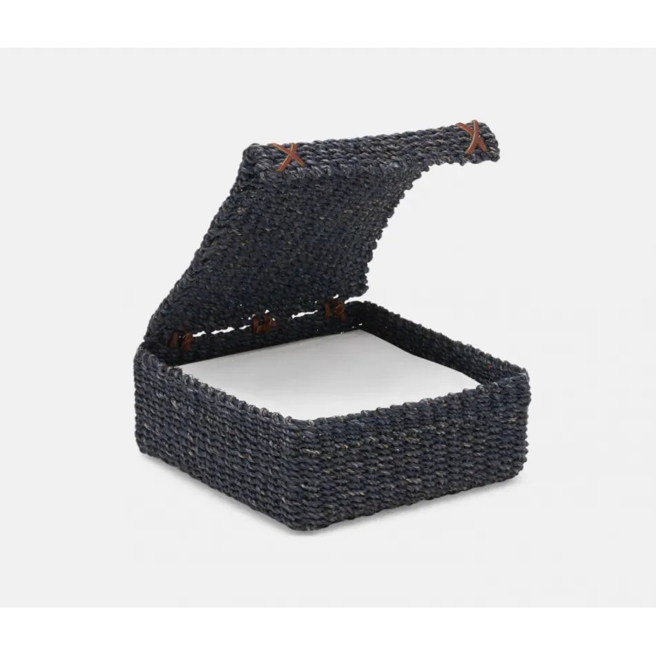 Voru Navy, Hand Towel Tray, Abaca Fiber, Pack of 2