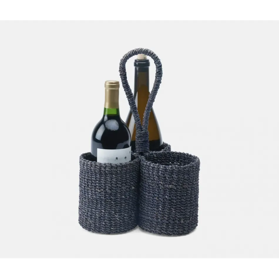 Voru Navy, Wine Bottle Holder, Abaca Fiber