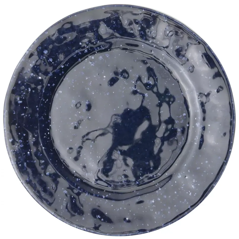 Isla Spotted Navy Dinner Plate, Pack of 4