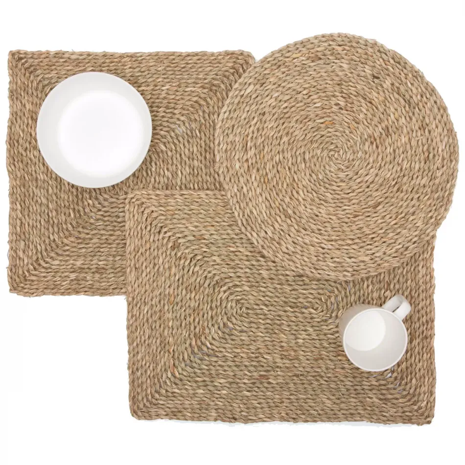 Lucian Aged Seagrass Placemats and Coasters