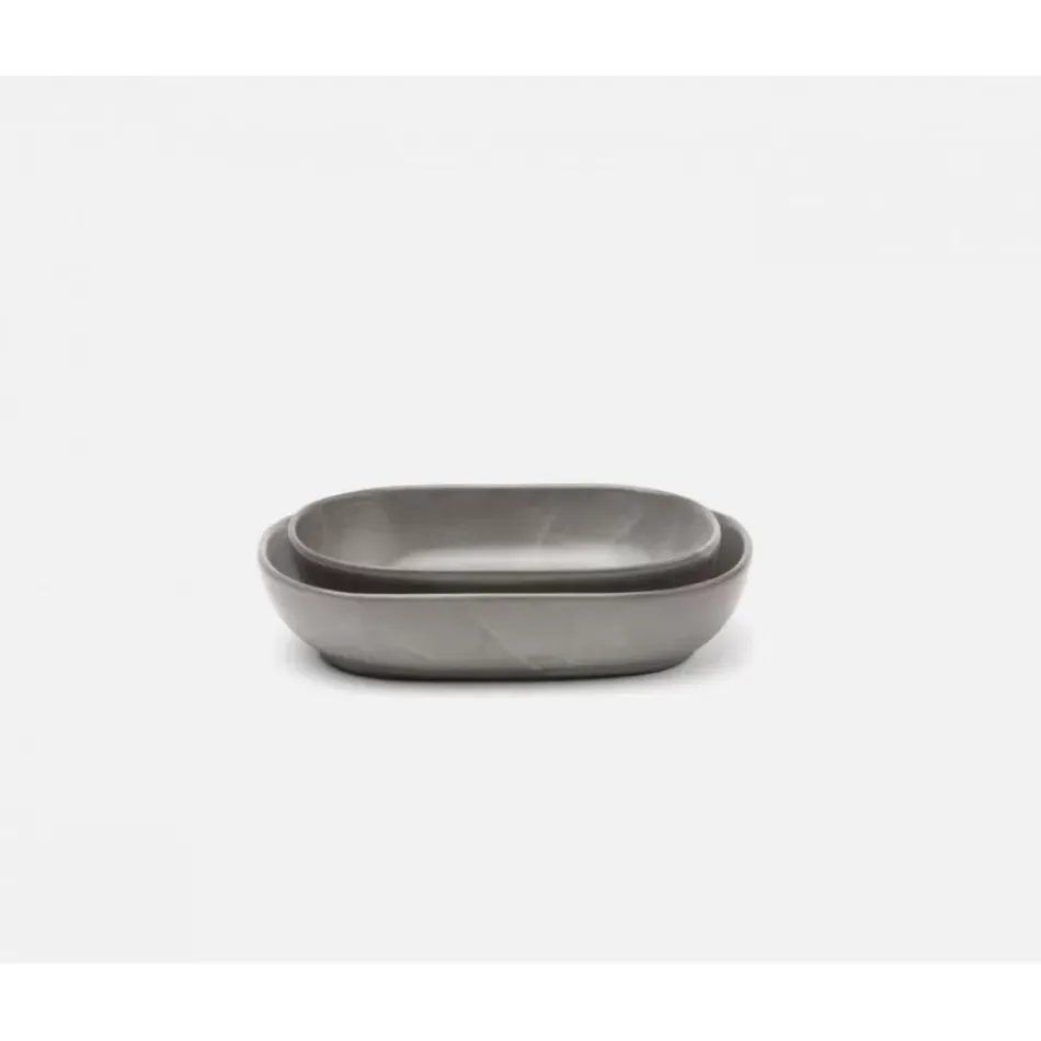 Marcus Cement Glaze, Oblong Serving Bowls, Stoneware, Set of 2