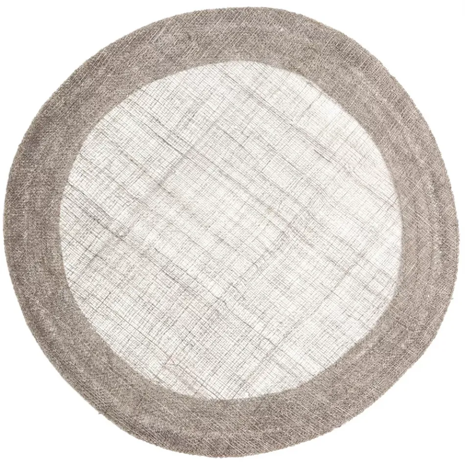 Naiya Gray Round Placemat Abaca, Pack of 4