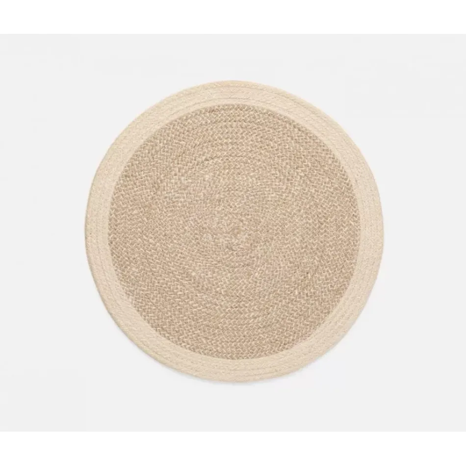 Shia Dark Round Placemat Jute/Cotton Mix, Pack of 4