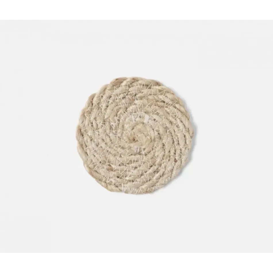 Whitley Natural Jute Coasters, Boxed Set of 4