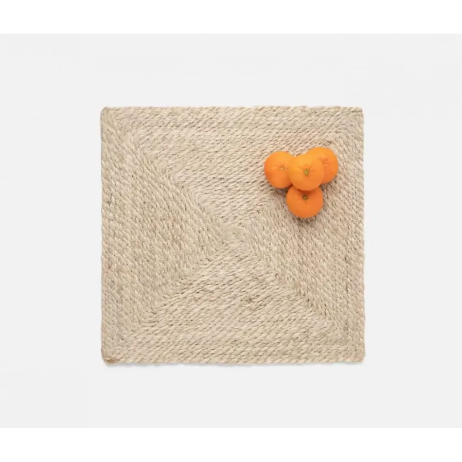 Whitley Square Placemat, Natural Jute, Pack of 4
