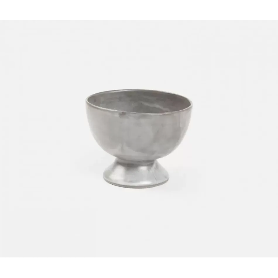 Wilson Cement Glaze, Footed Serving Bowl, Stoneware, Medium, Pack of 2