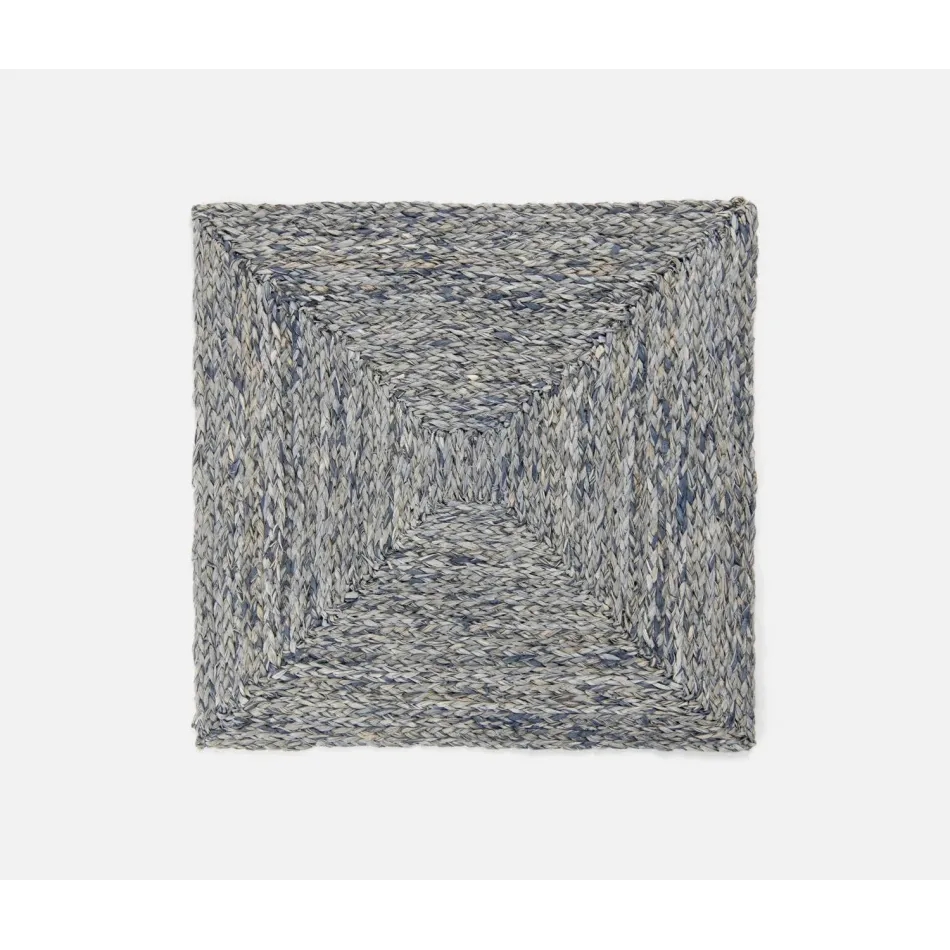 Zoey Slate Blue Square Placemat Raffia, Pack of 4