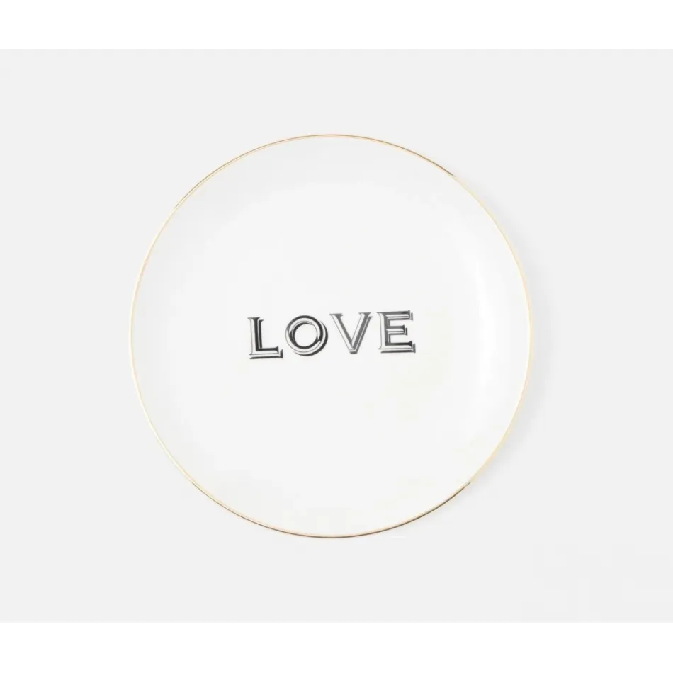 Sabrina Love, White Porcelain, Salad/Dessert Plate, Pack of 4
