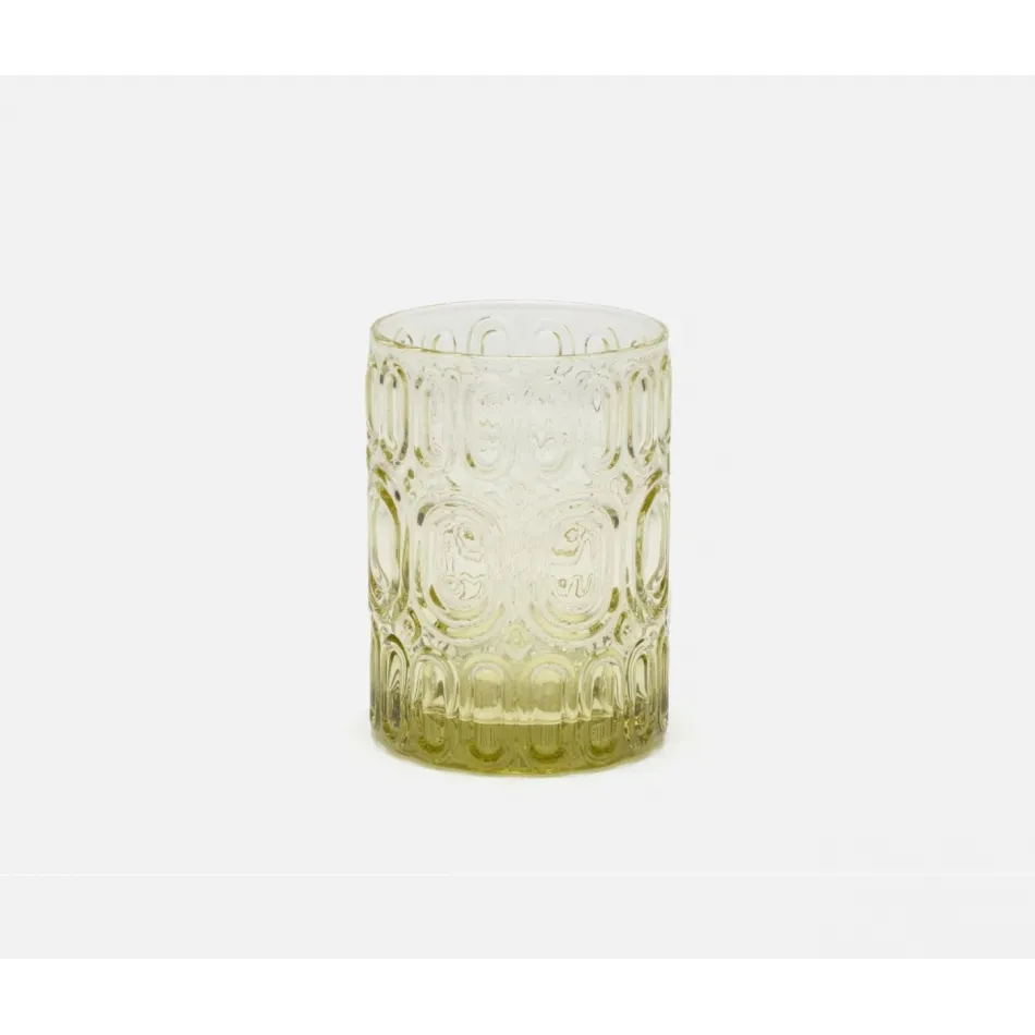 Aaron Sage Green Tumbler Glass Hand Blown, Pack of 6