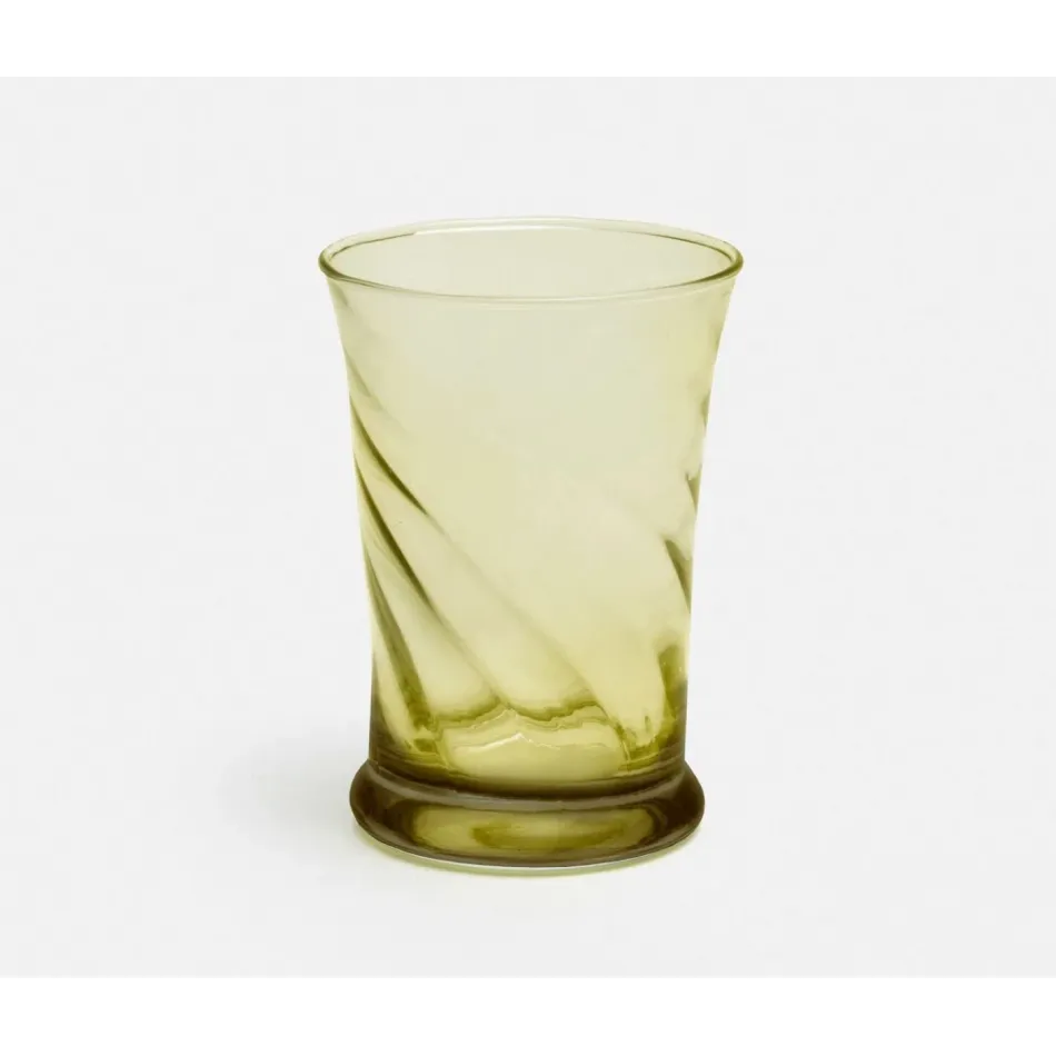 Colette Sage Green, Tumbler Glass, Hand Blown, Pack of 6