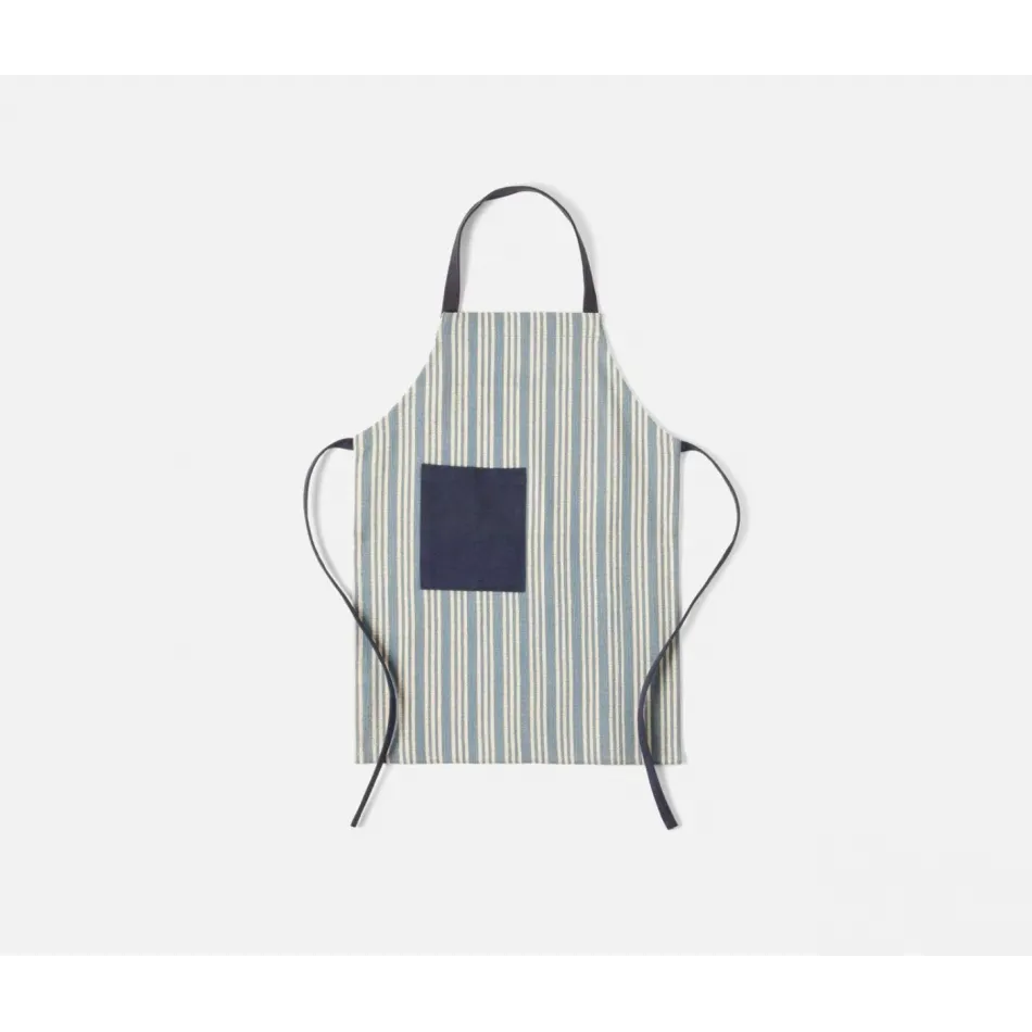 Bennett Light Blue Striped Cotton Jute Apron Child Size