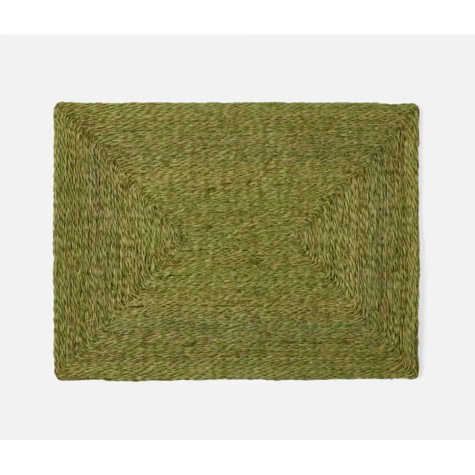 Jordan Fern Green, Rectangular Placemat, Twisted Abaca, Pack of 4