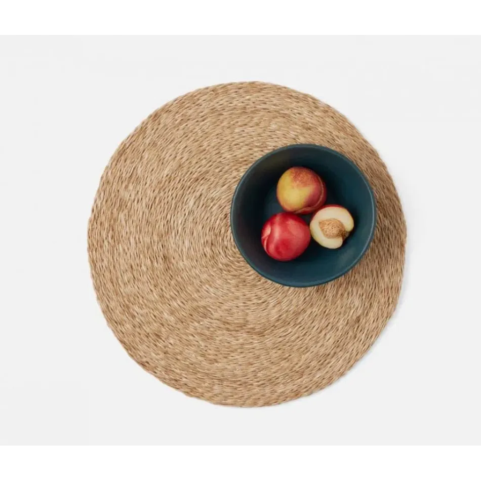 Jordan Natural, Round Placemat, Twisted Abaca, Pack of 4