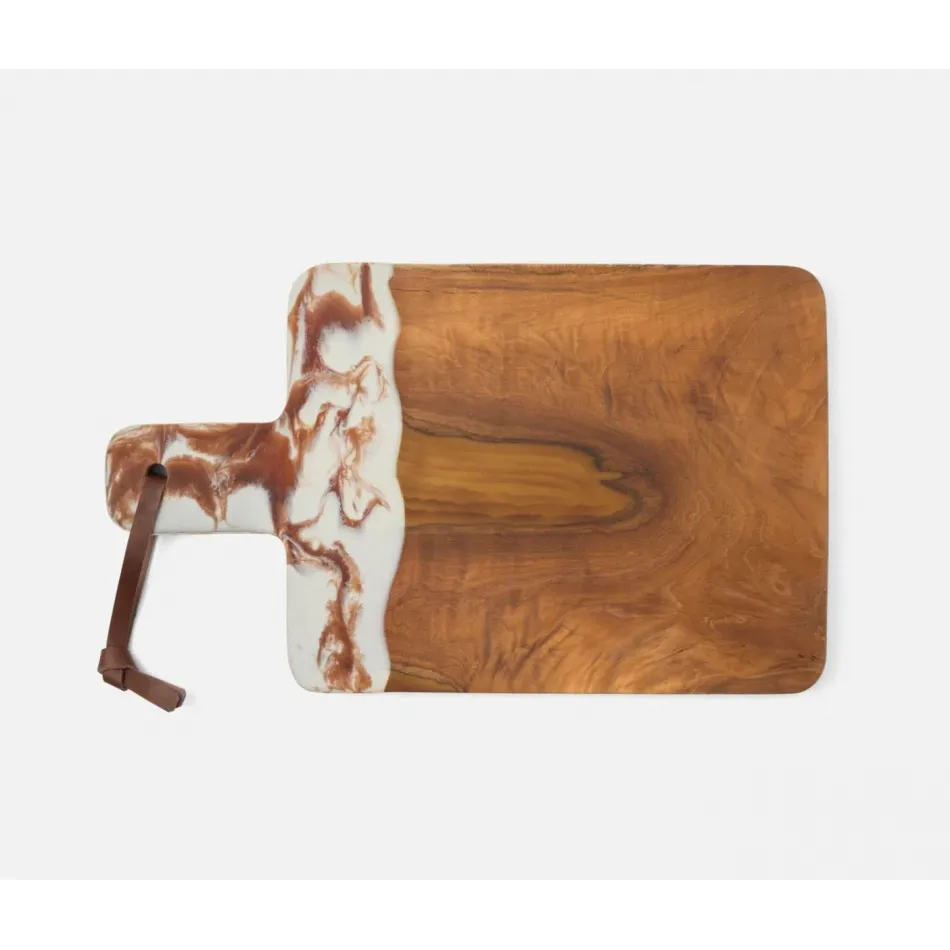 Austin Amber Swirled, Serving Board, Resin/Natural Teak, 195x12