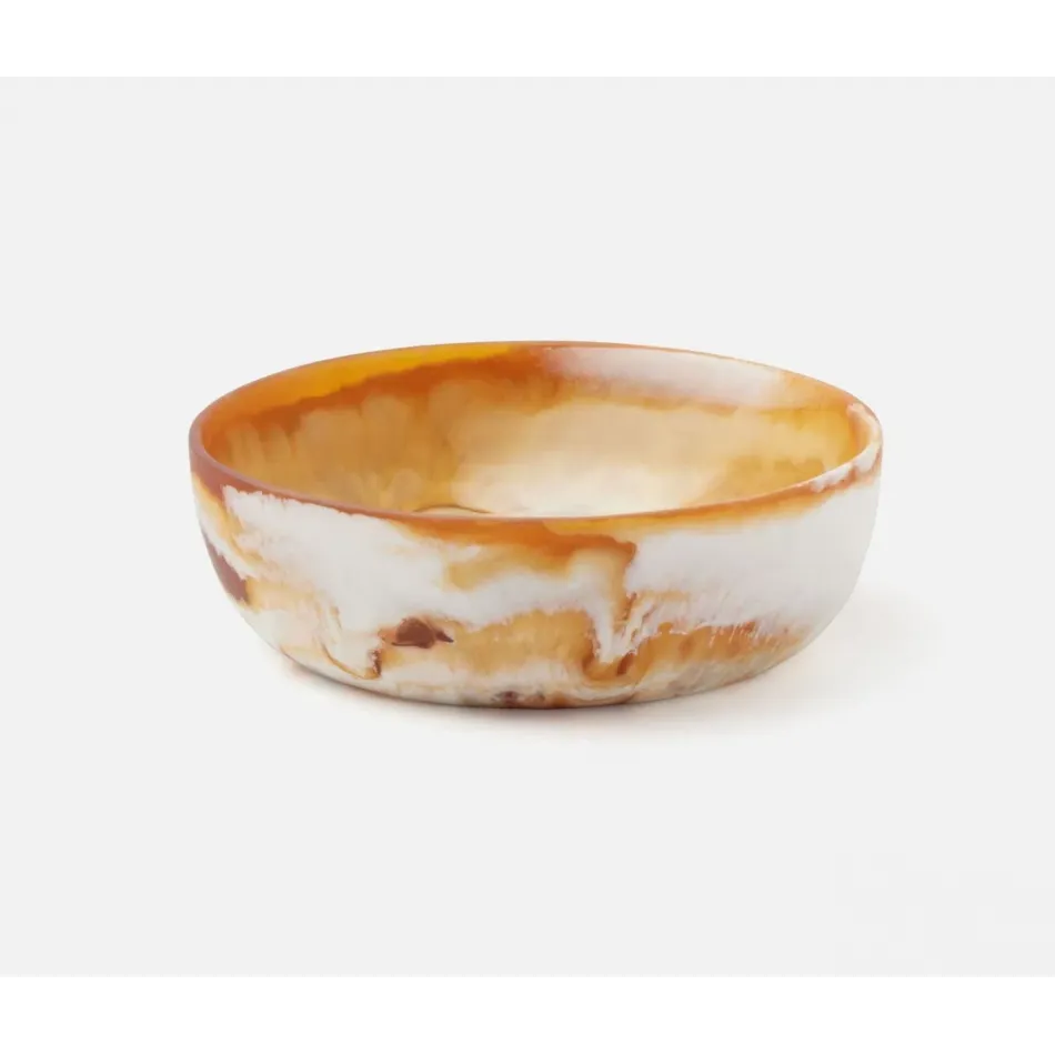 Hugo Amber Swirled, Serving Bowl, Resin, Small, Pack of 2