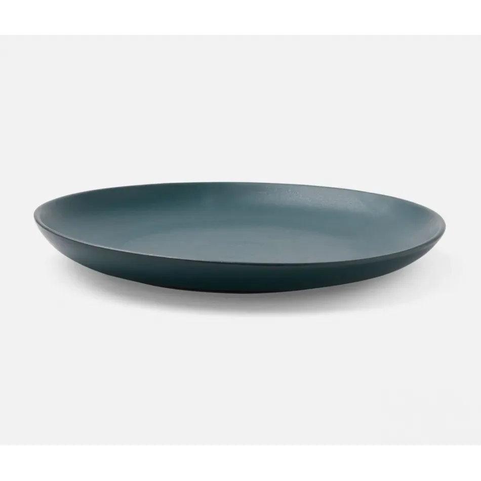 Marcus Midnight Teal, Round Serving Platter, Stoneware, Large, Pack of 2