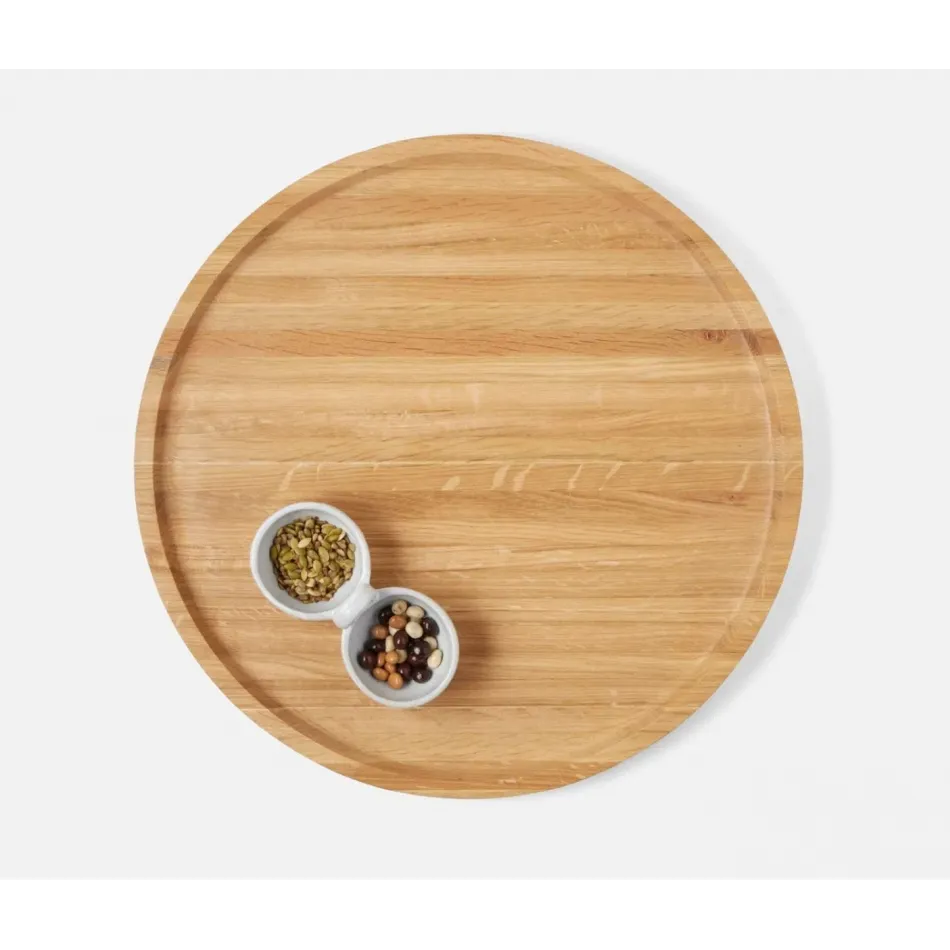 David Natural Oak Wood, Lazy Susan, 24"D