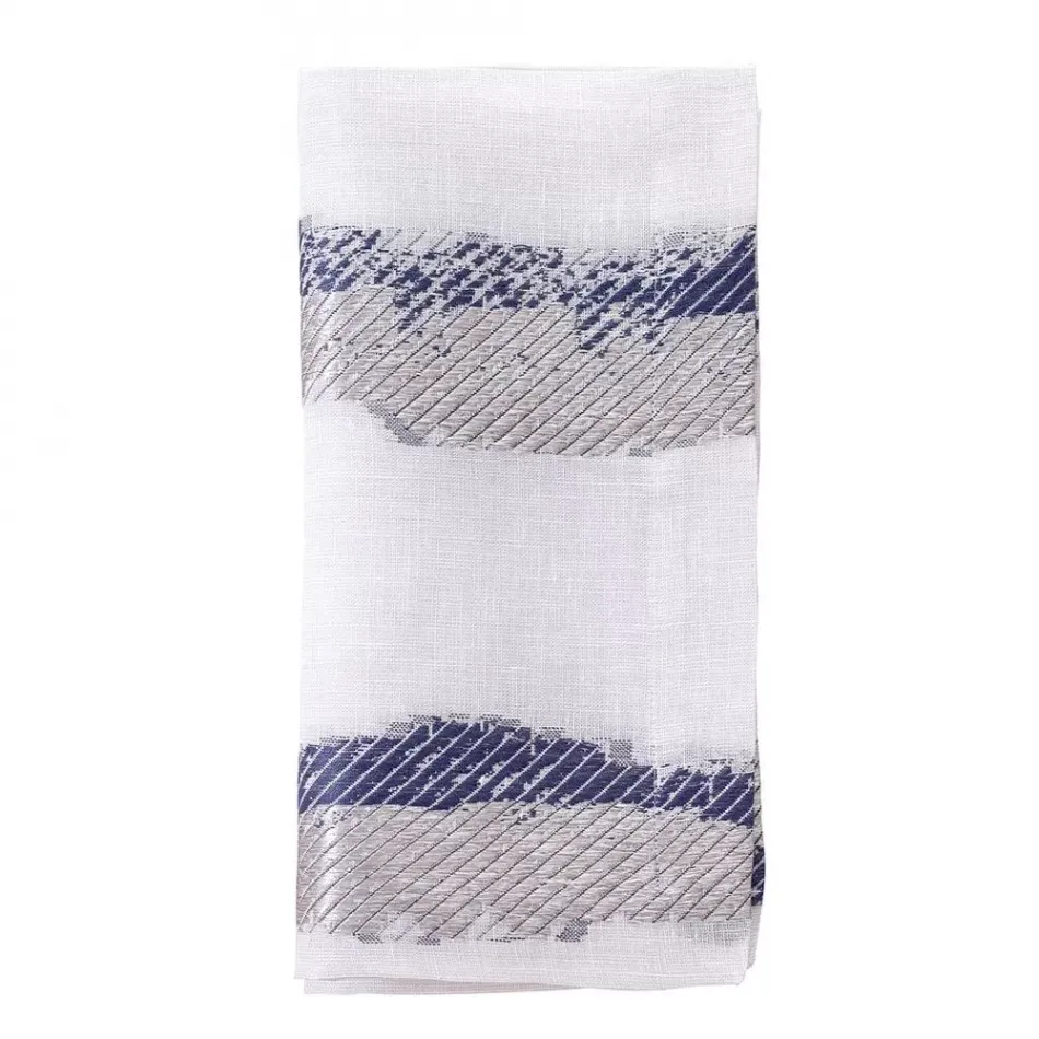 Brushstroke Navy 21" Napkins, Set of 4