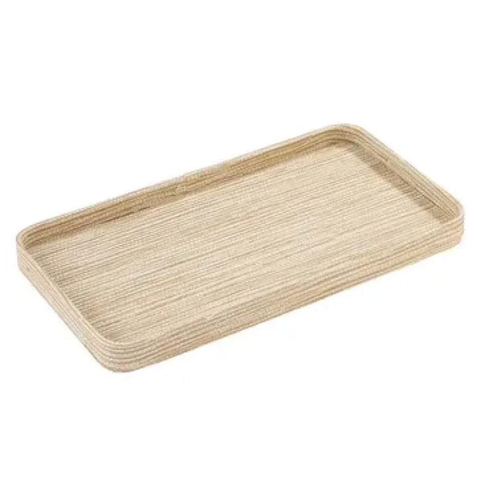 Grasscloth Latte Rounded VanityTray