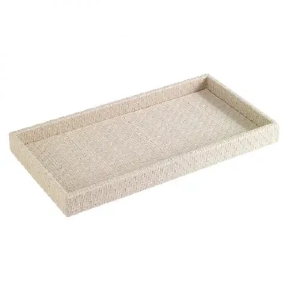 Wicker Cream Vanity Tray