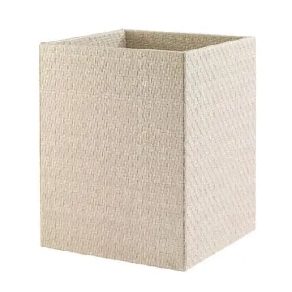 Wicker Cream Waste Basket