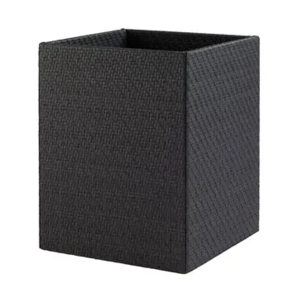 Wicker Black Waste Basket
