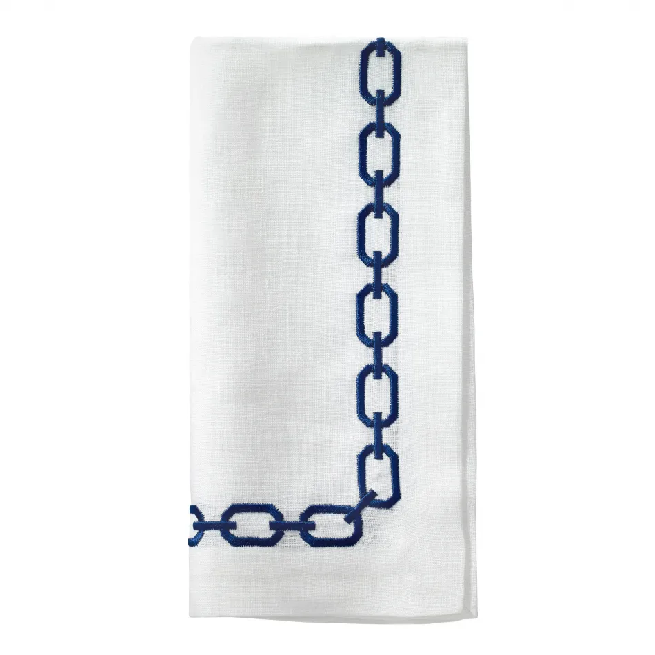 Chains Navy 21" Napkins, Set of 4