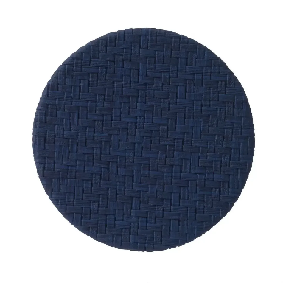 Wicker Navy Coasters, Set of Four