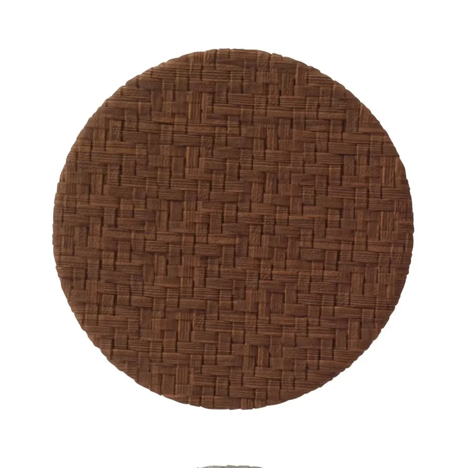 Wicker Chocolate Coasters, Set of Four