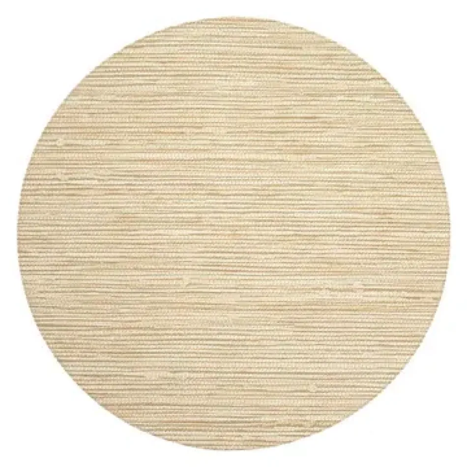Grasscloth Latte Round Placemat 15" Pack of 4