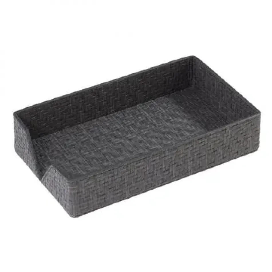 Wicker Black Guest Towel Box
