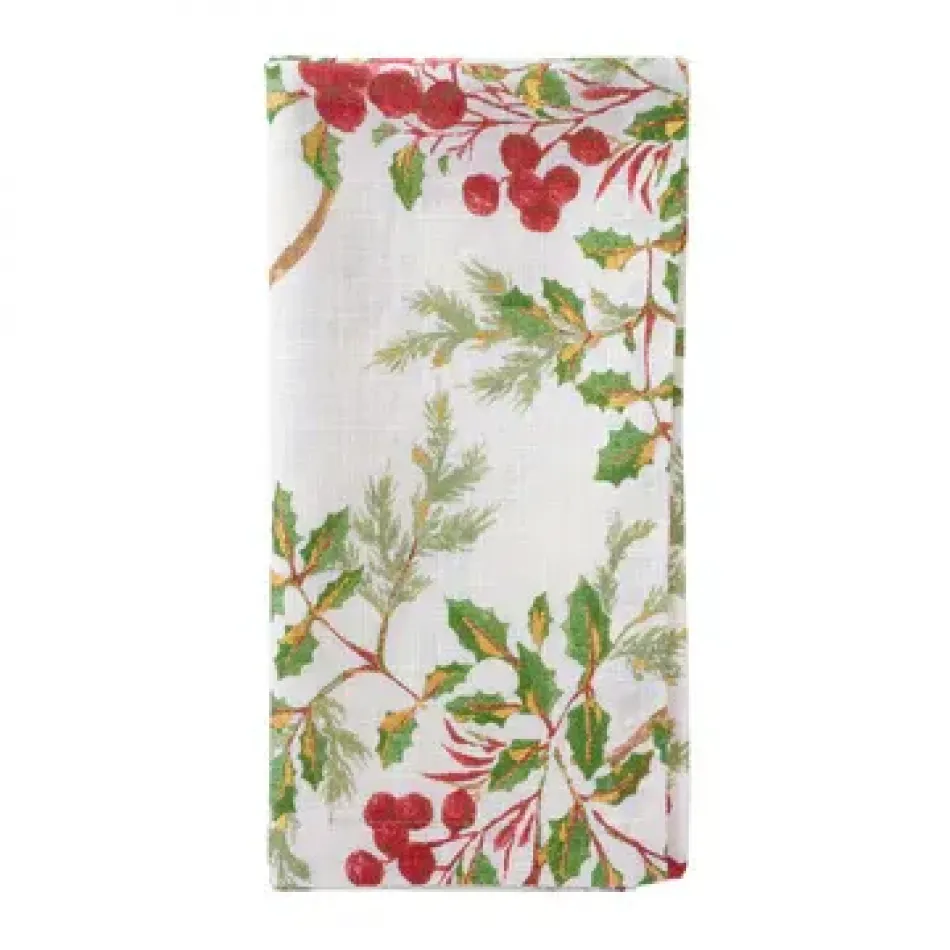 Holly Berry Napkin 21" Pack of 4