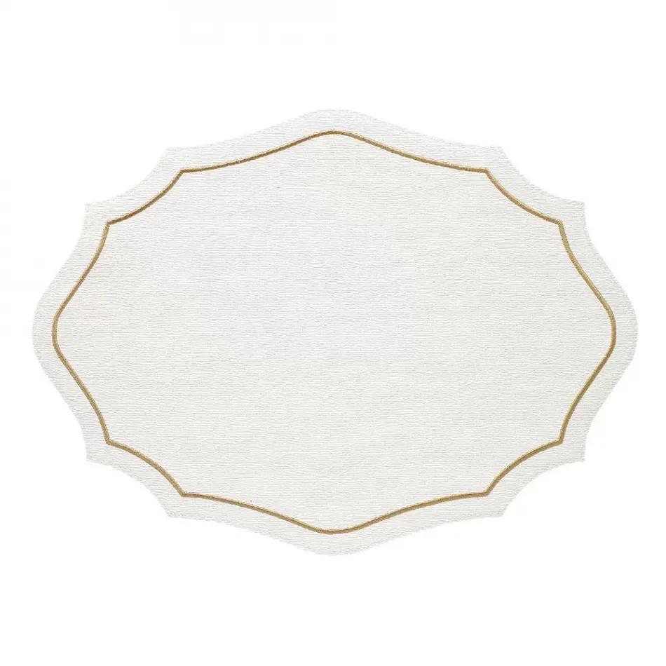 Byzantine White Gold Placemats, Set of Four