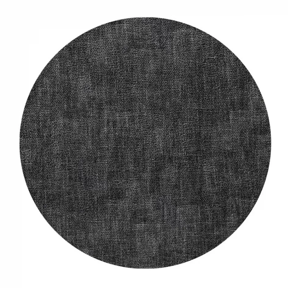 Luster Smoke 16" Round Placemats, Set of Four
