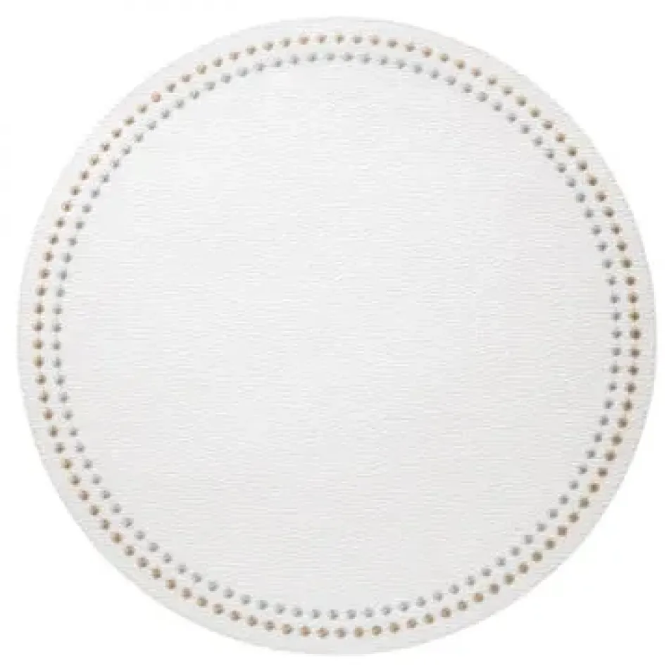 Pearls Pure White Gold Silver Placemat Pack of 4