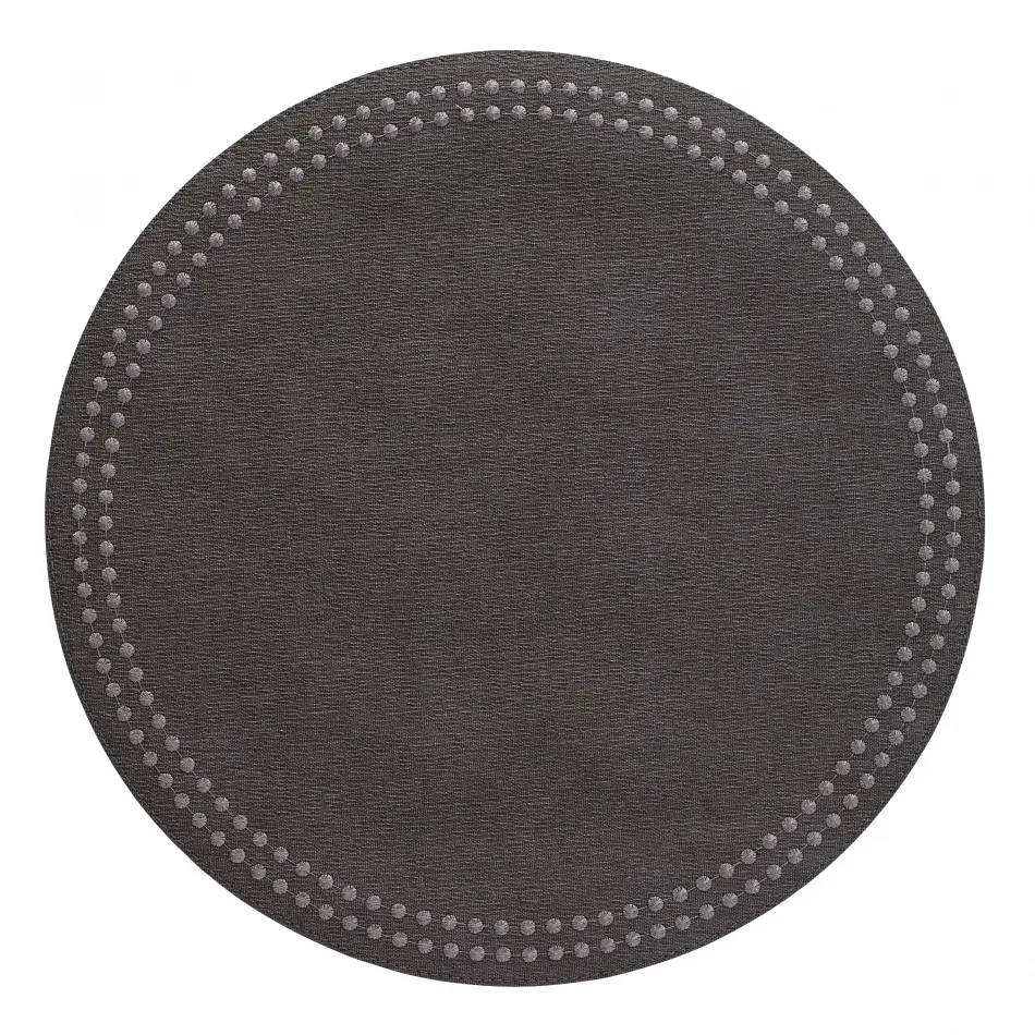 Pearls Charcoal Gunmetal Placemats, Set of Four