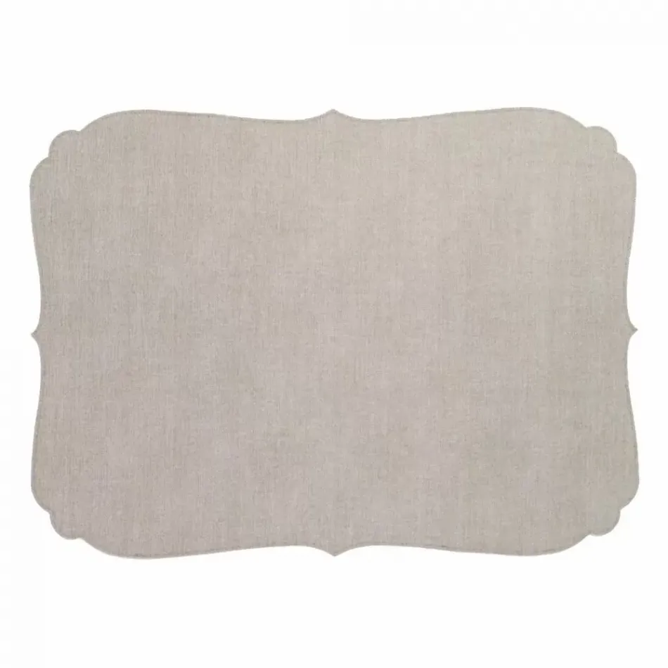 Curly Oatmeal Oblong Placemat, Set of 4